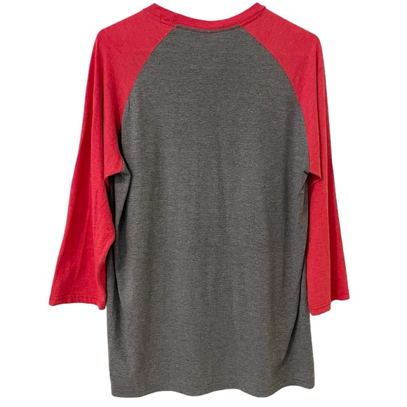 Disney Mickey Mouse Fair Isle Christmas Print Raglan Baseball Shirt - Picture 3 of 13